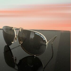 Vintage Porsche Design by Carrera Gold Aviator Sunglasses 5621 — 1980s Classic